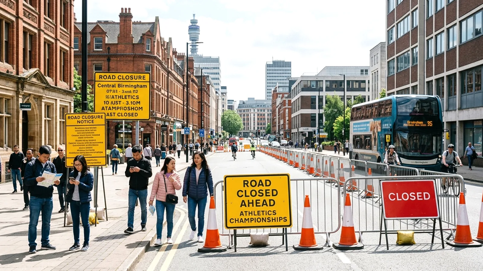 Birmingham: Hàng loạt tuyến đường đóng cửa vì Giải Vô địch Điền kinh châu Âu