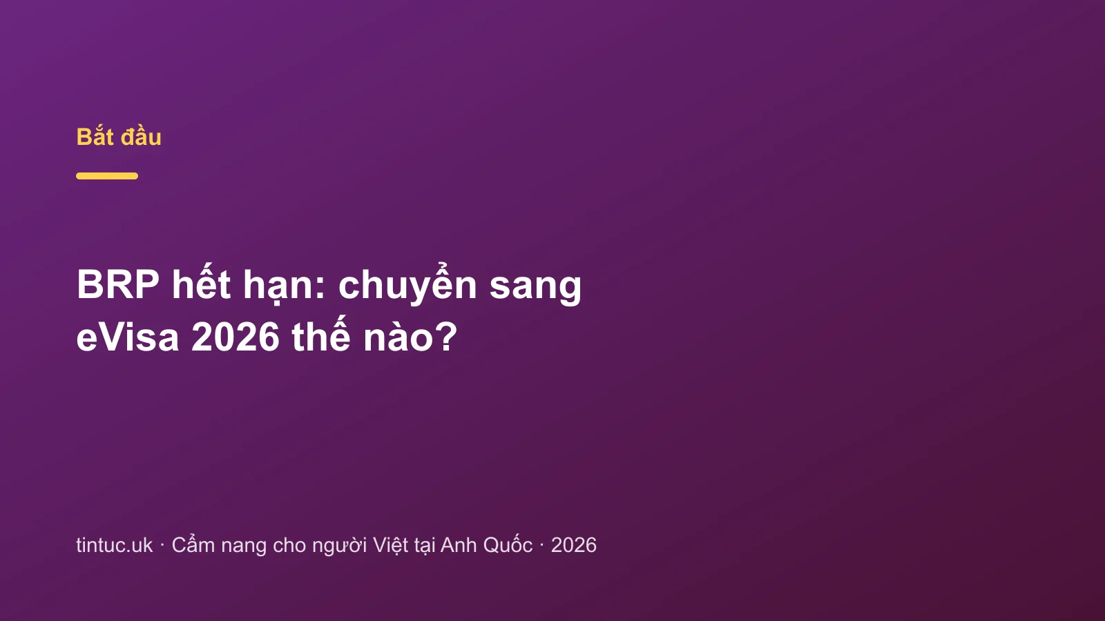BRP hết hạn: chuyển sang eVisa 2026 thế nào?
