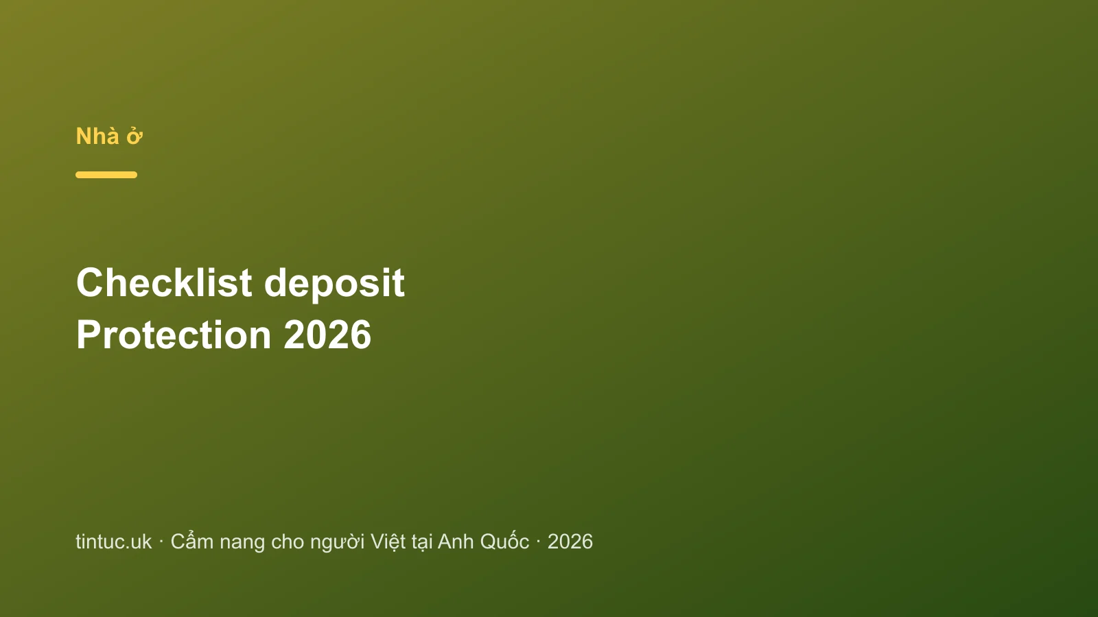 Checklist deposit Protection 2026