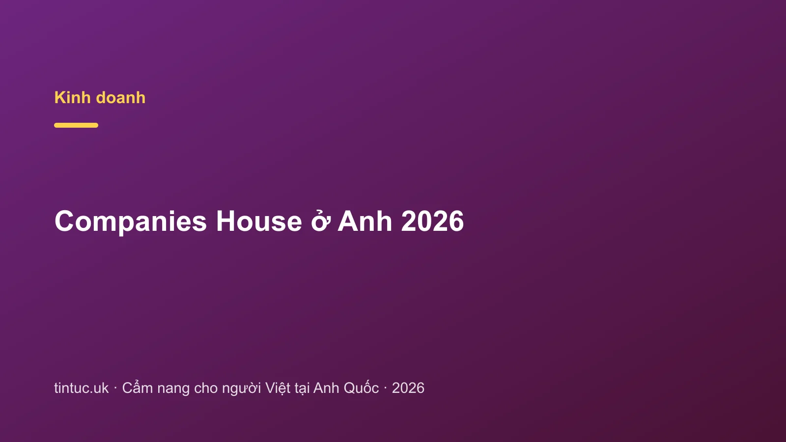 Companies House ở Anh 2026