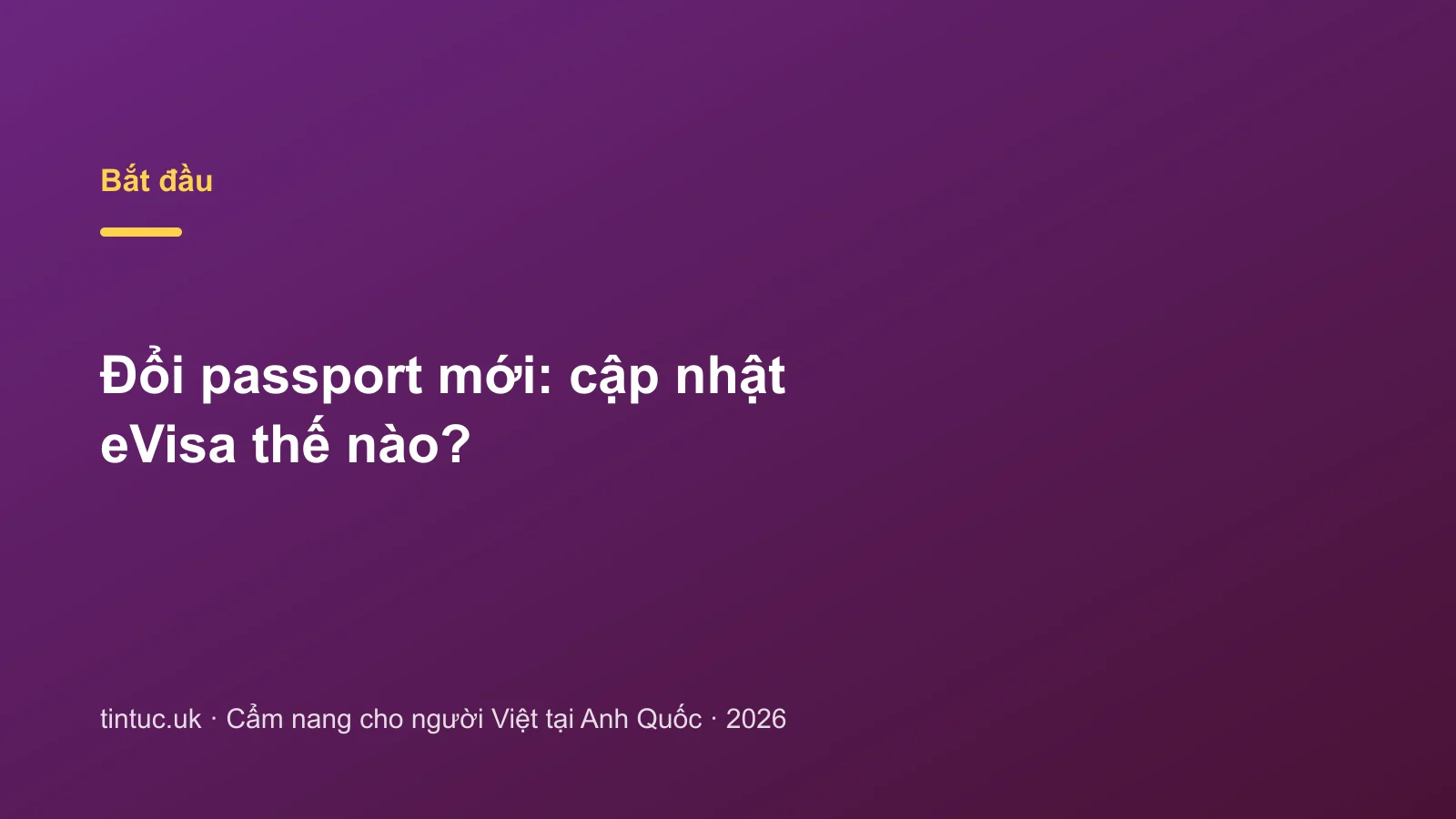 Đổi passport mới: cập nhật eVisa thế nào?