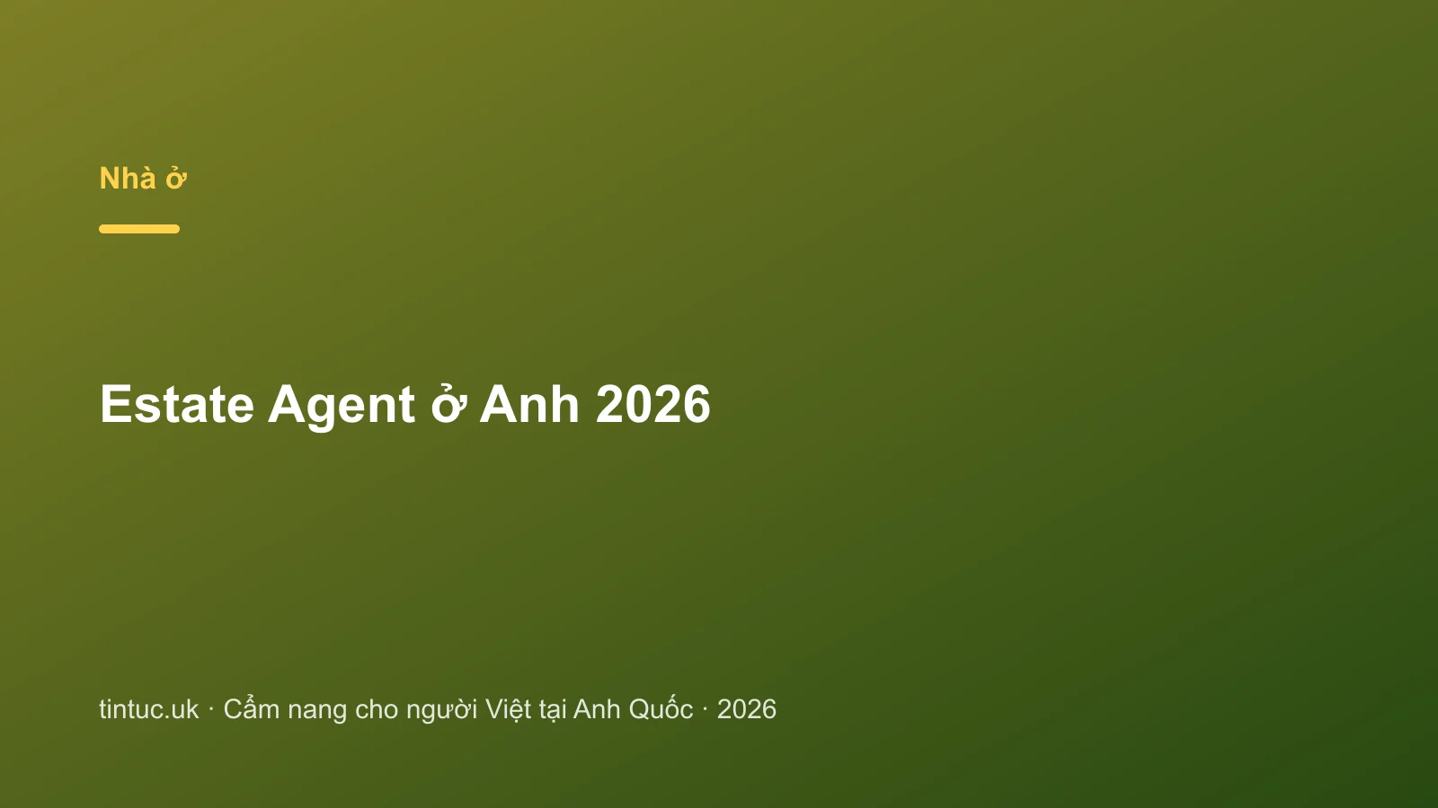 Estate Agent ở Anh 2026