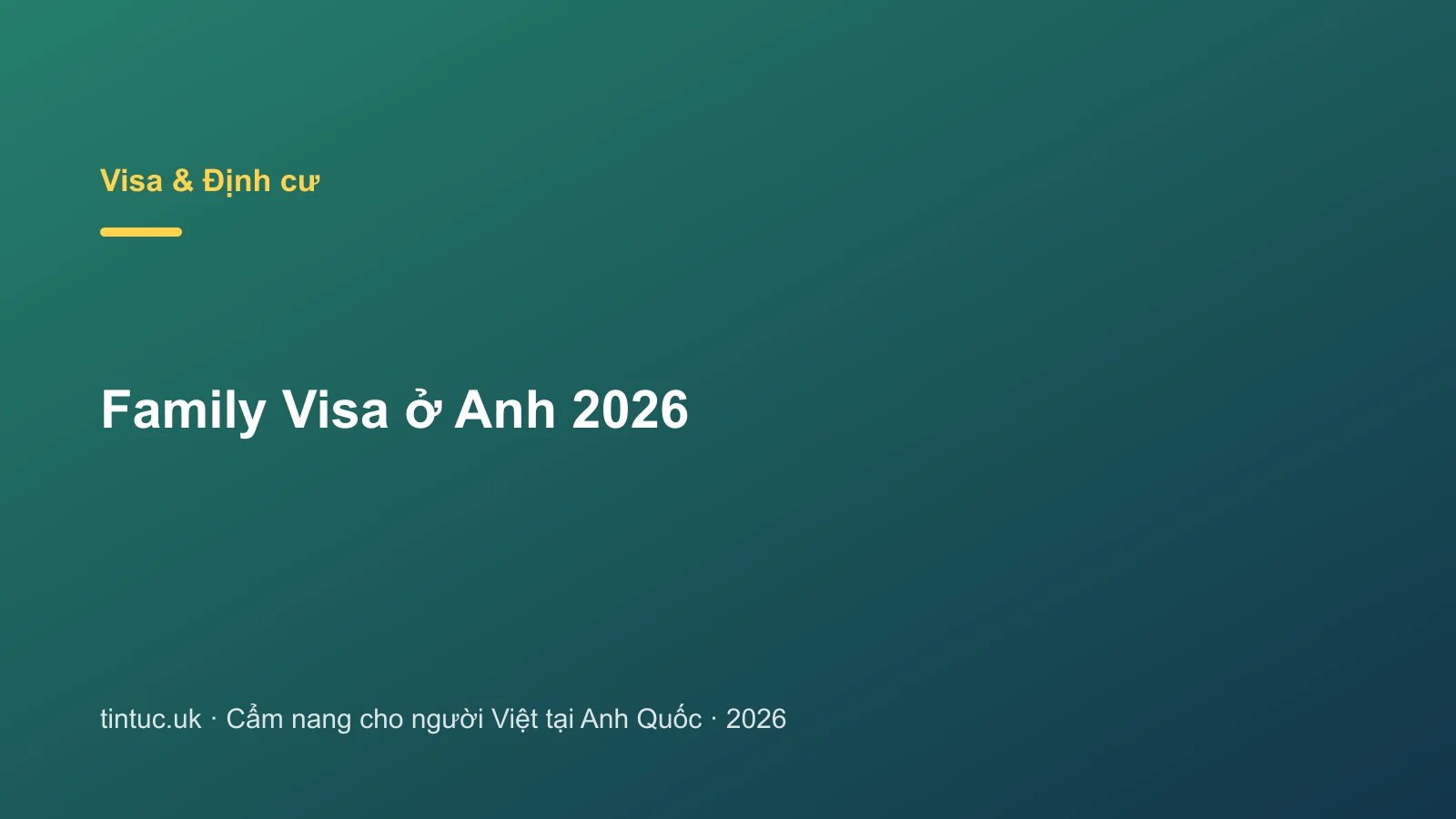 Family Visa ở Anh 2026