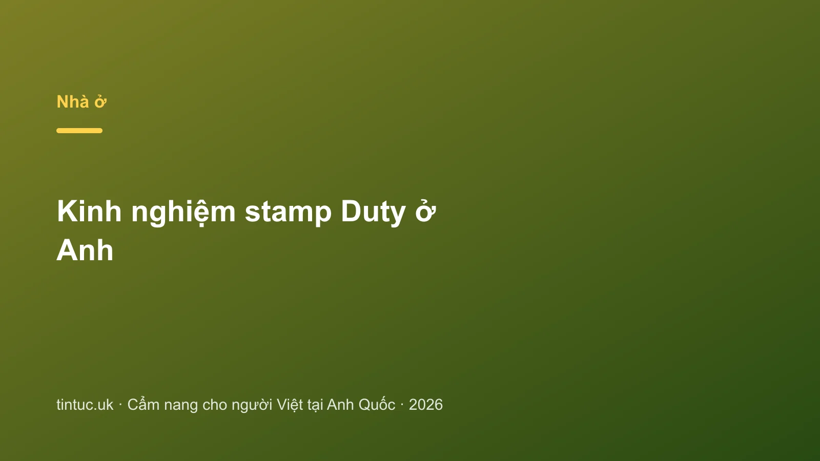 Kinh nghiệm stamp Duty ở Anh