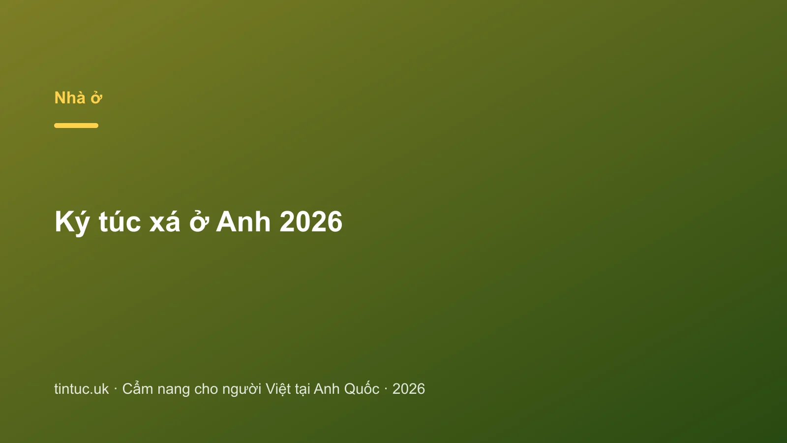 Ký túc xá ở Anh 2026
