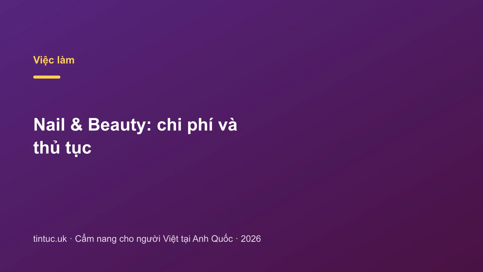 Nail & Beauty: chi phí và thủ tục