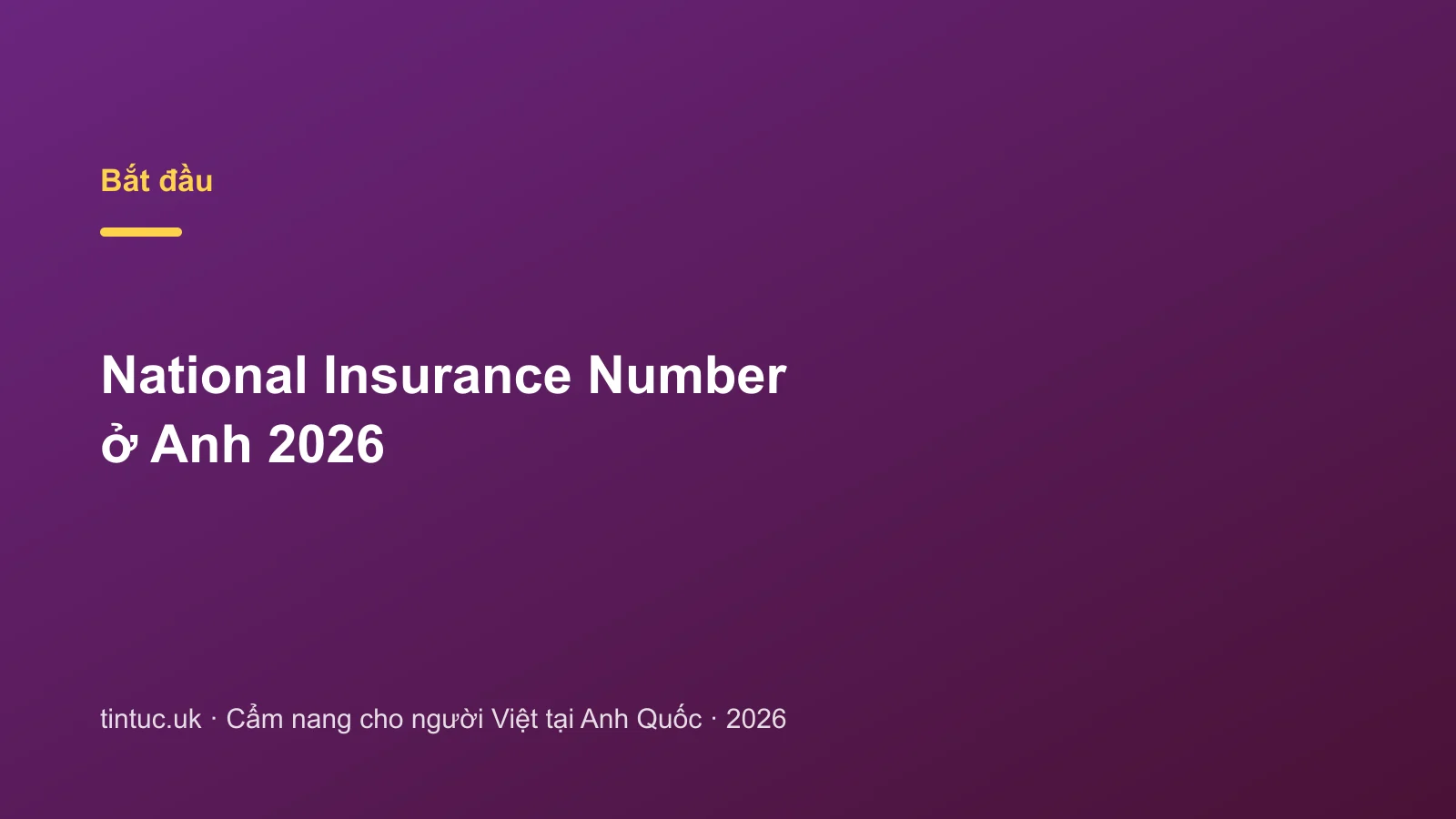 National Insurance Number ở Anh 2026