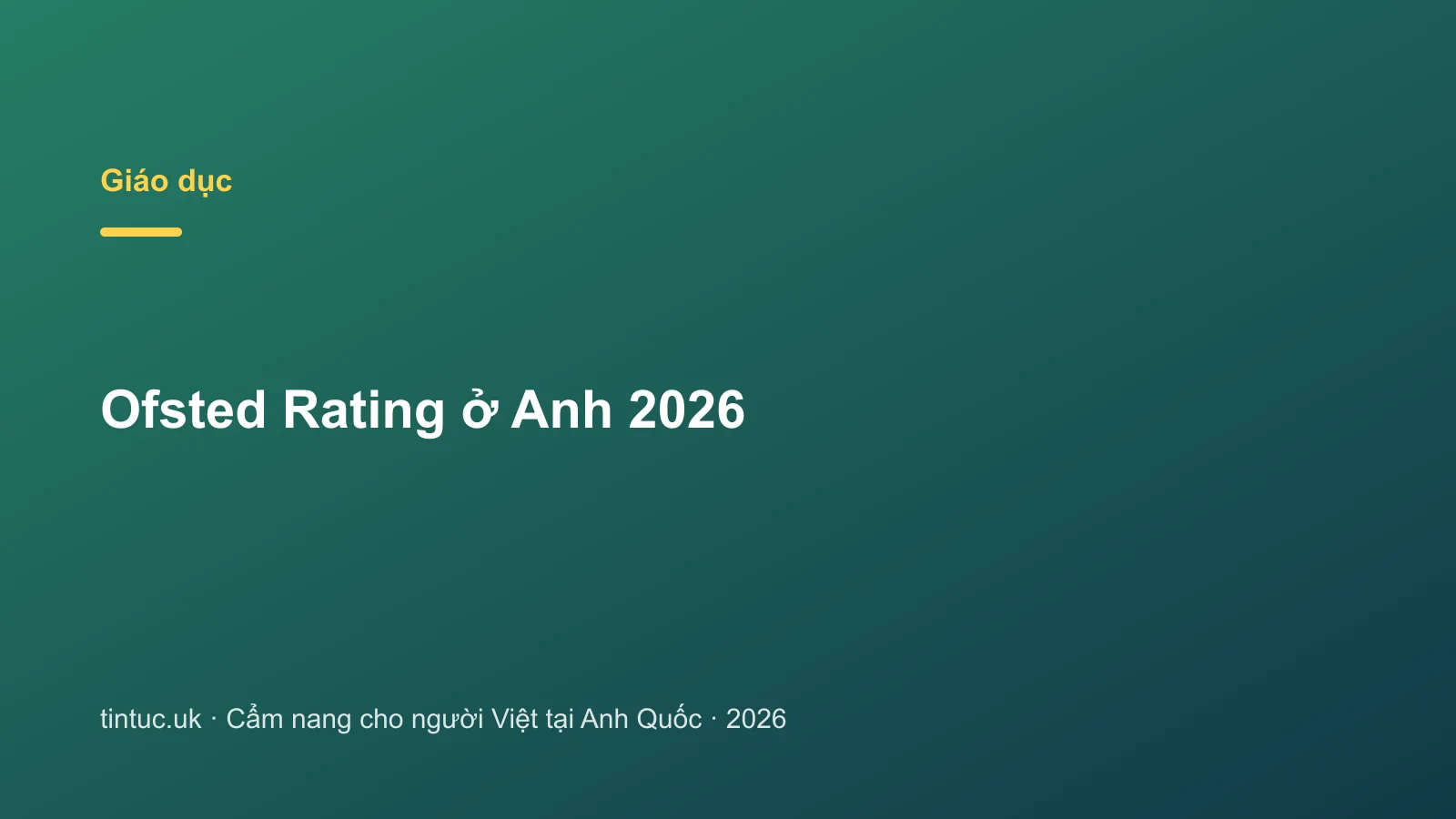 Ofsted Rating ở Anh 2026