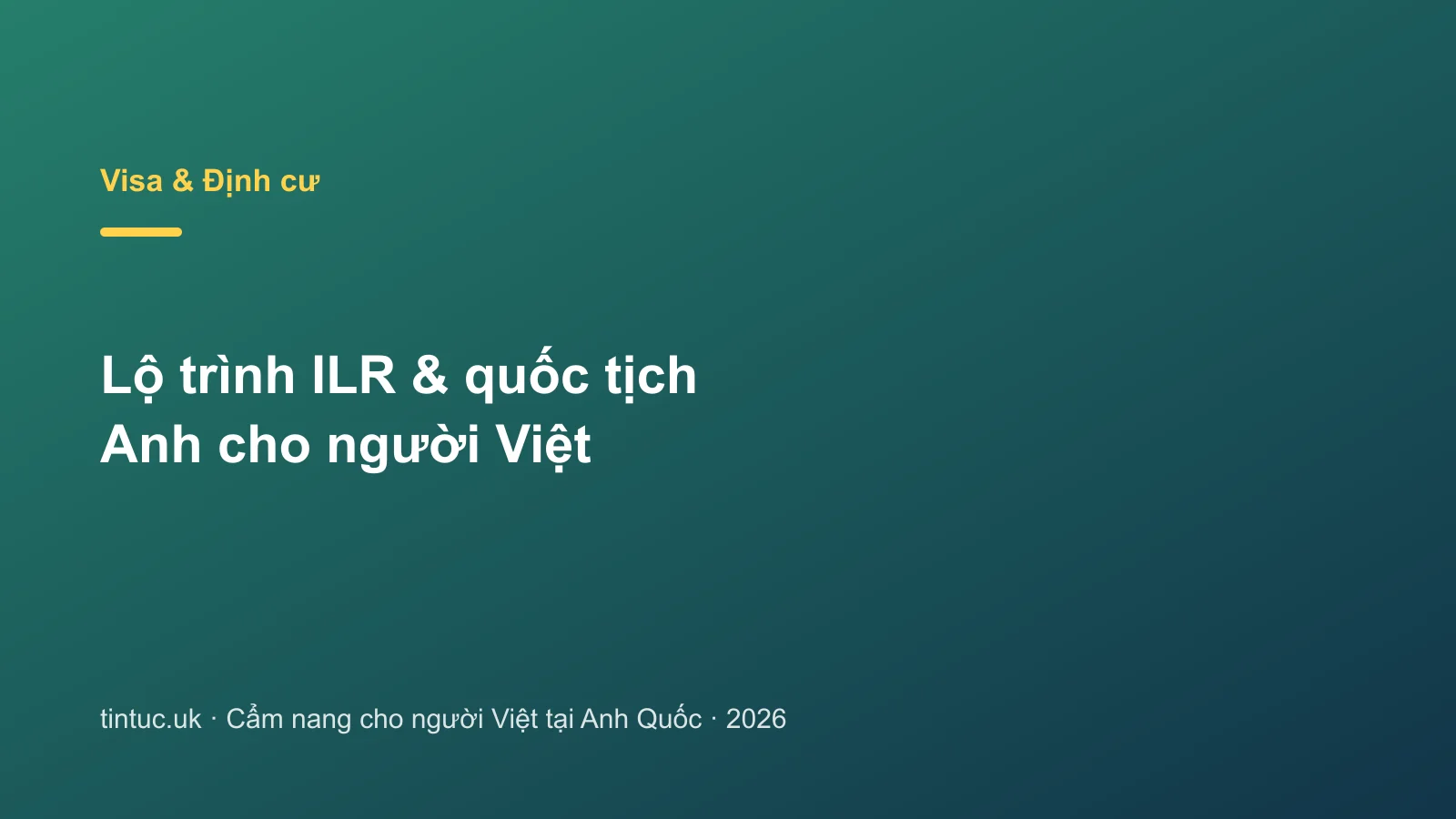 Lộ trình ILR & quốc tịch Anh cho người Việt