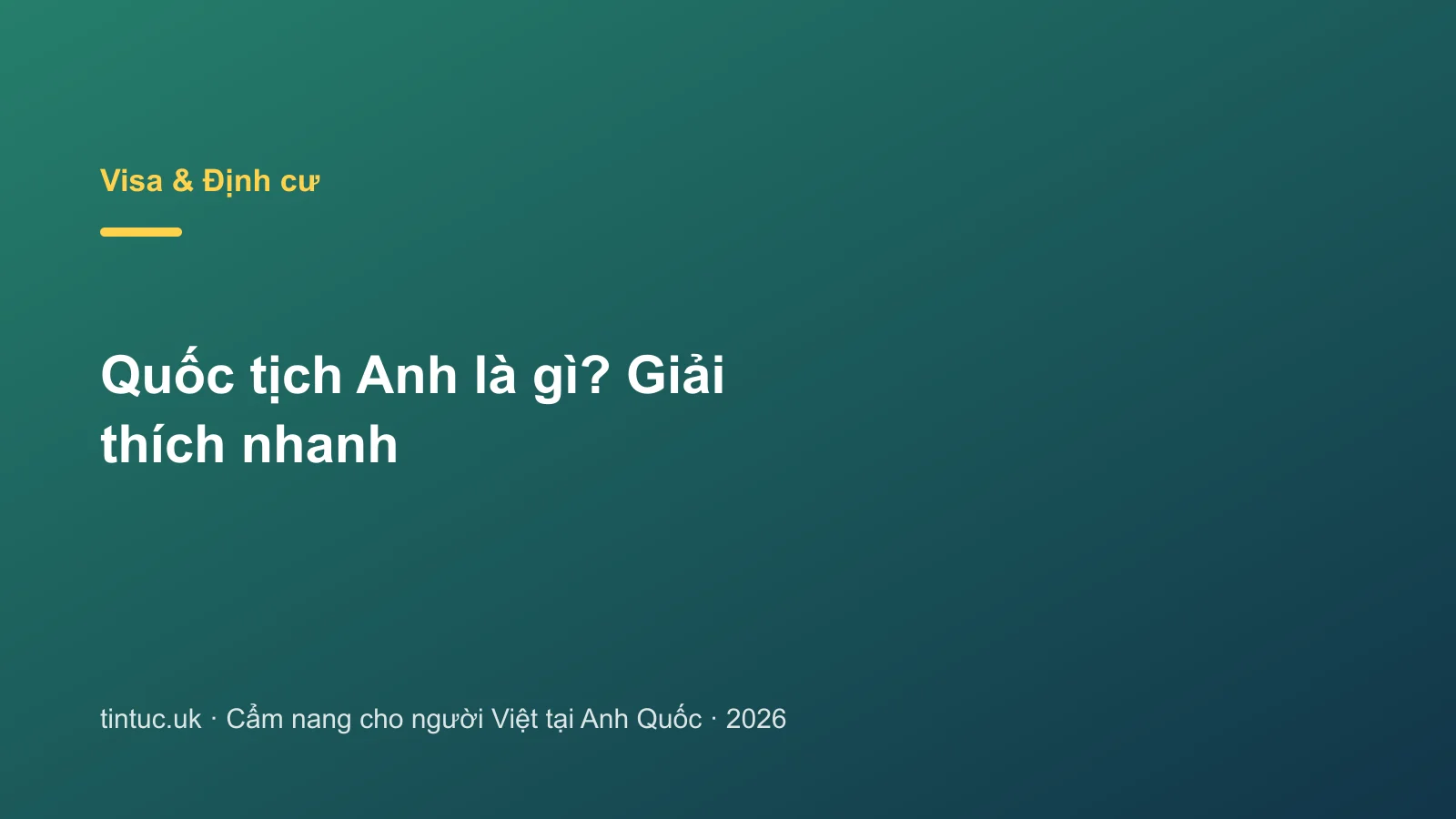 Quốc tịch Anh là gì? Giải thích nhanh