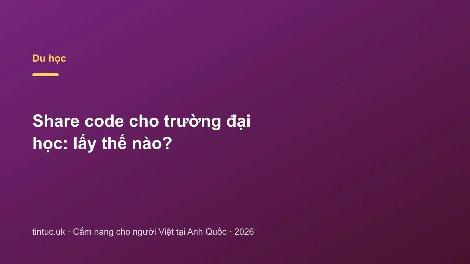 Share code cho trường đại học: lấy thế nào?