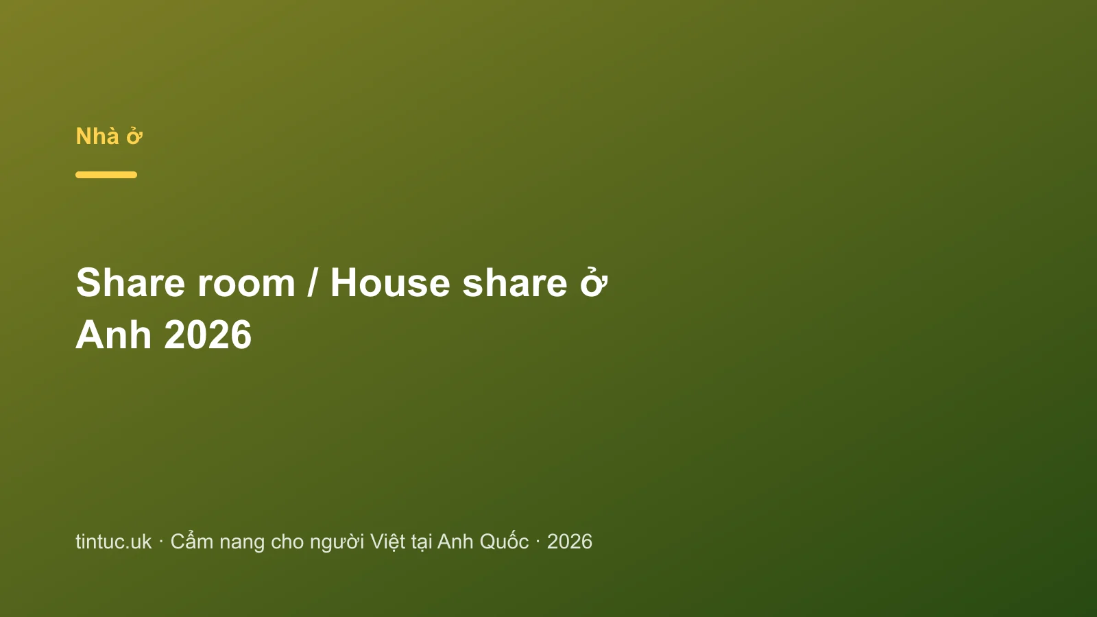 Share room / House share ở Anh 2026