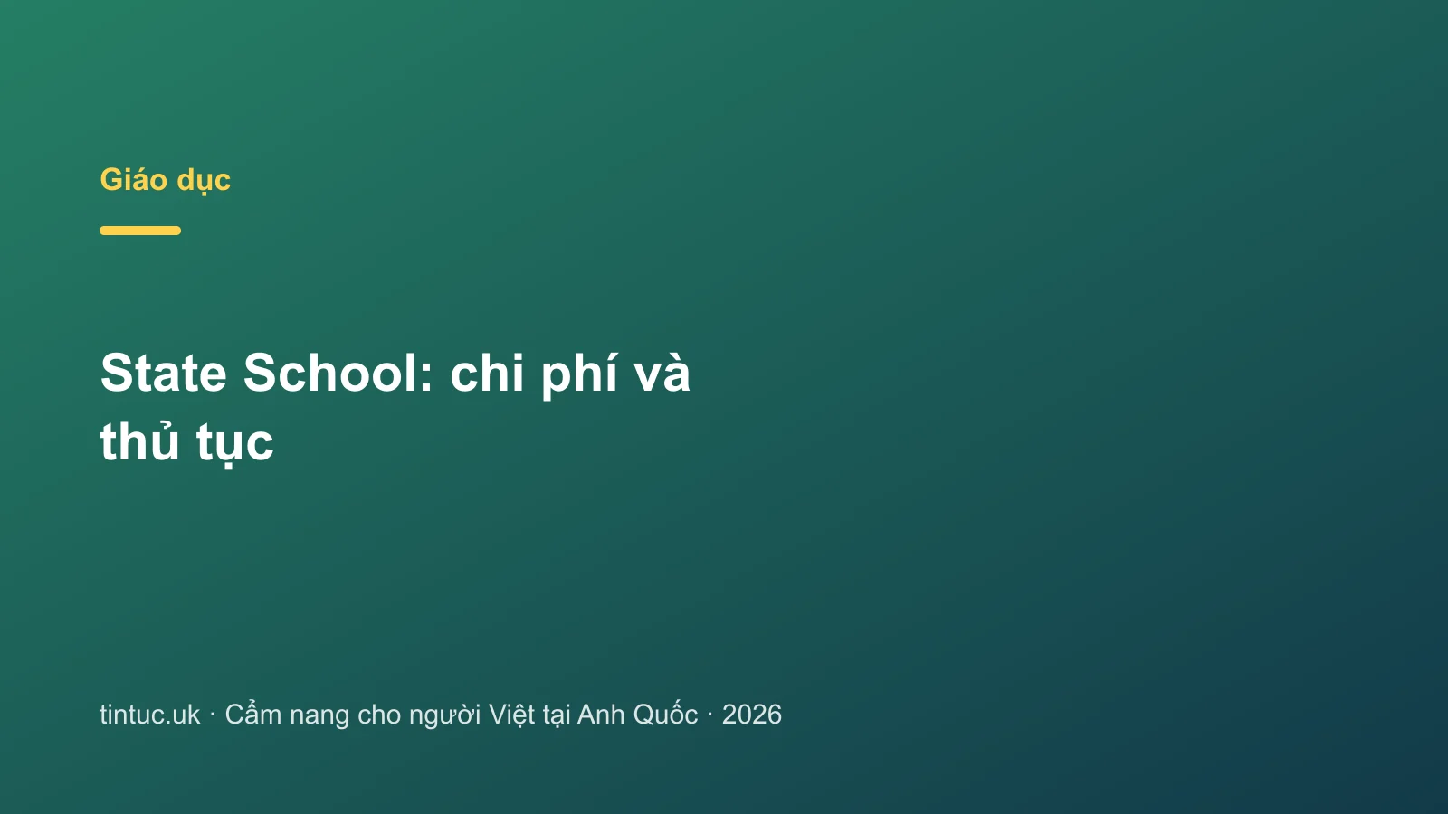 State School: chi phí và thủ tục