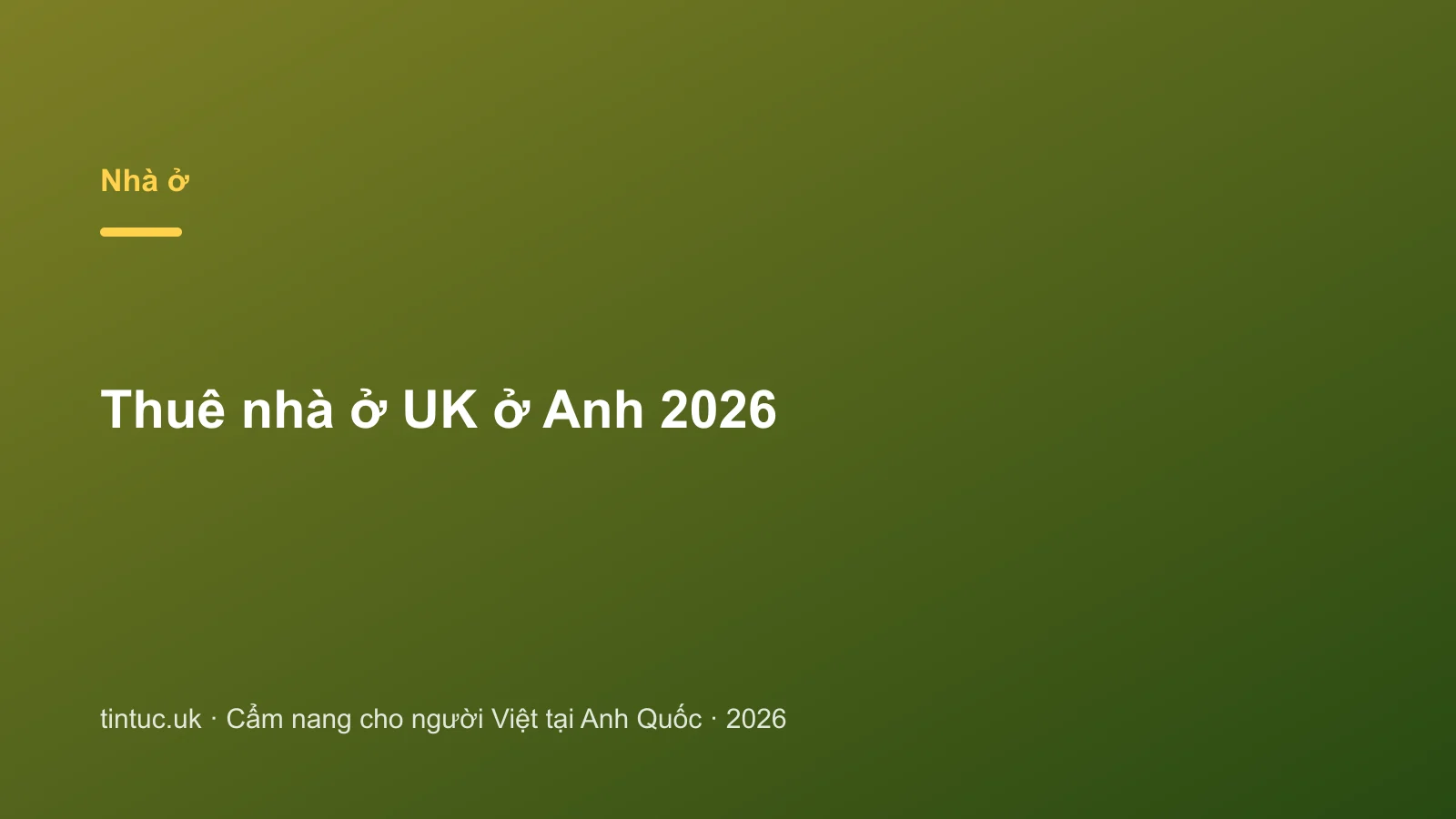 Thuê nhà ở UK ở Anh 2026
