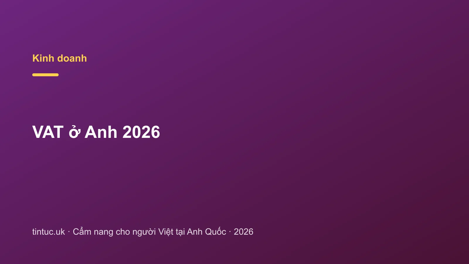 VAT ở Anh 2026